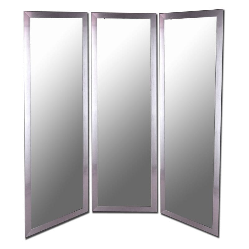 Tri View Framed Mirror Meek Mirrors Stainless Steel
