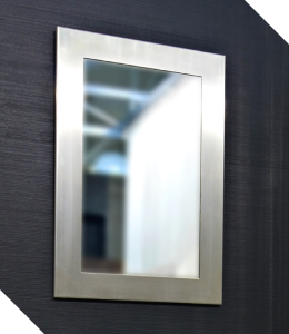 Contemporary Stainless Steel Framed Mirror | Made in America | Handcrafted Mirrors