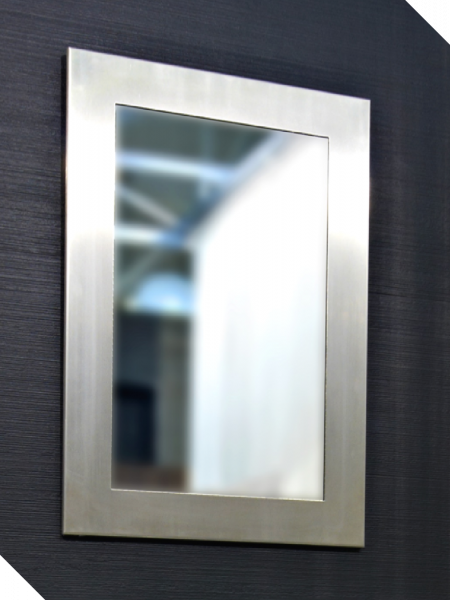 Contemporary Stainless Steel Framed Mirror | Made in America | Handcrafted Mirrors