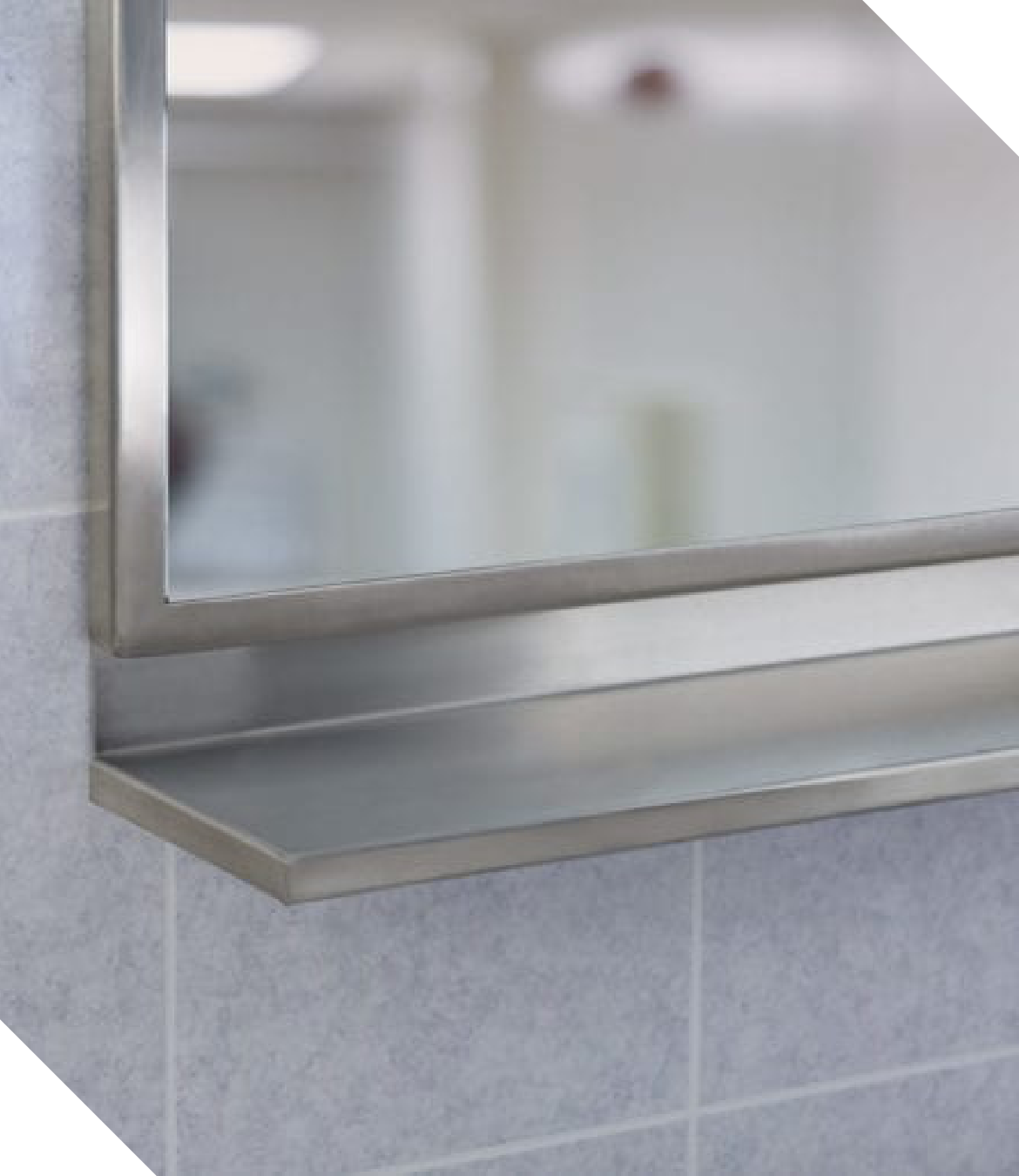 Stainless Steel Integral Shelf | Meek Mirrors | Made in America