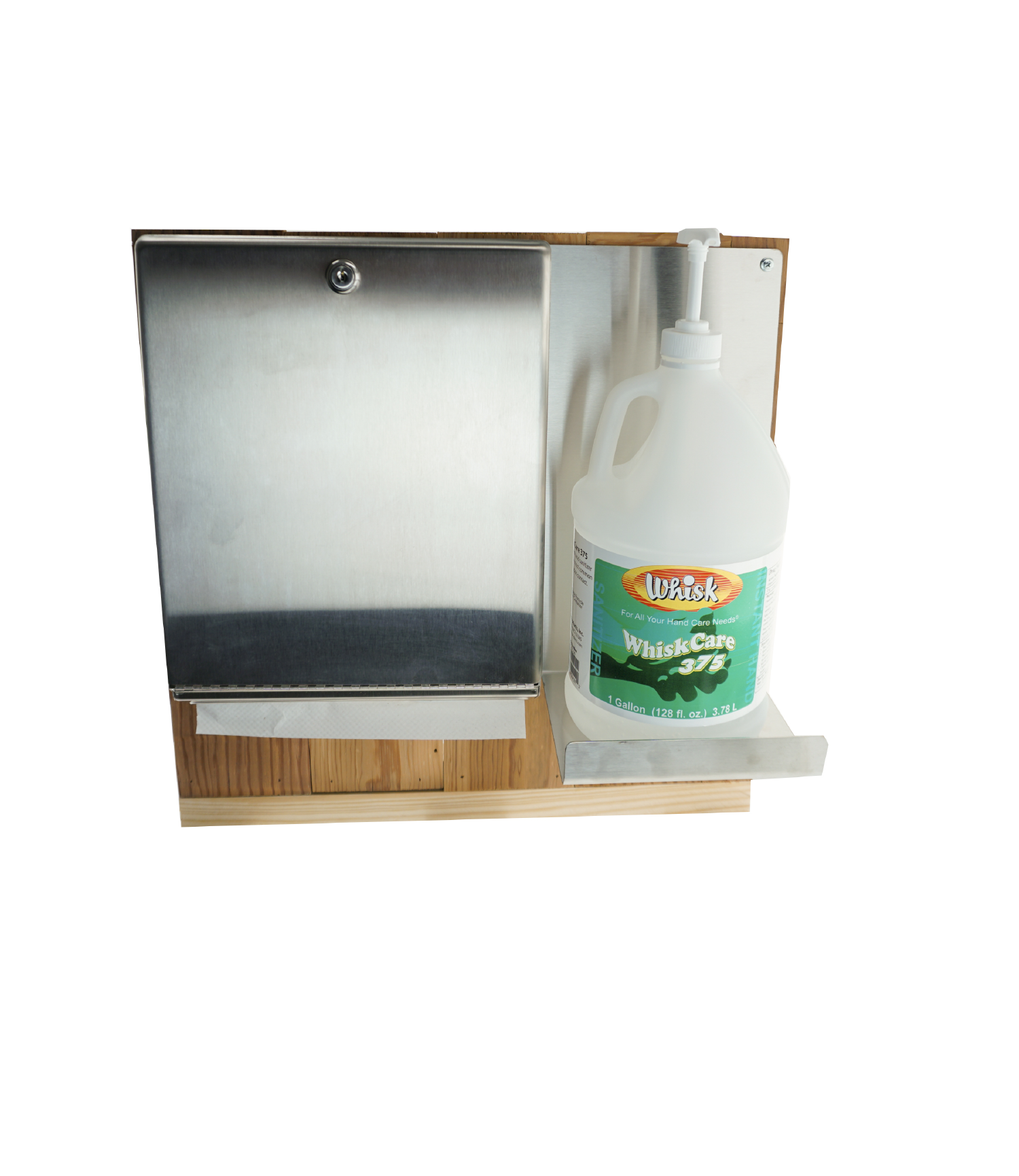 meekmirrors_garagedispenser Wall Towel Dispenser with Mounted Soap Dispenser | Safety Products | Meek Mirrors