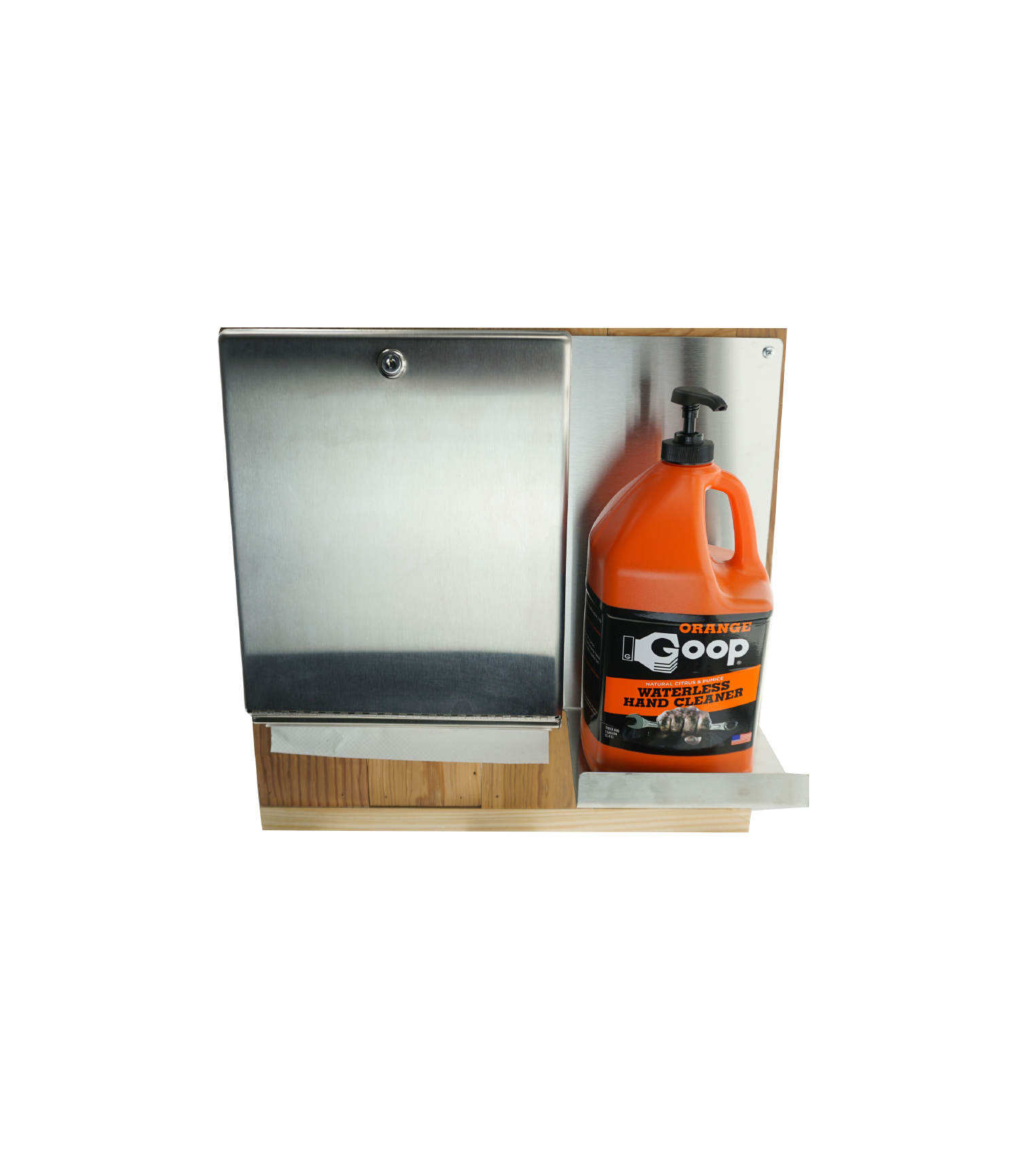 meekmirrors_garagewalldispenser Wall Towel Dispenser with Mounted Soap Dispenser | Meek Mirrors | Health and Safety Products